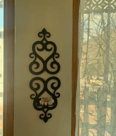 modern black Wall shelves 2 decorative set
