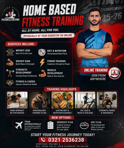 Home Trainer /online trainer /0321-2536238
