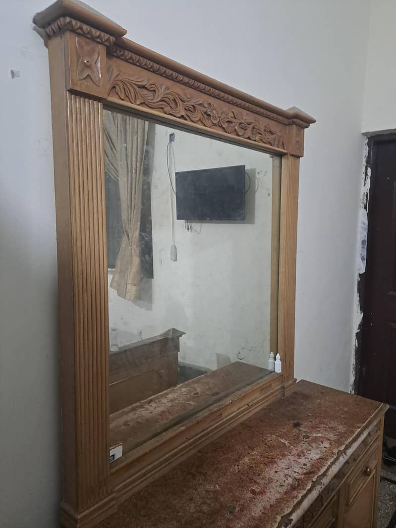 SOLID WOOD DRESSING TABLE WITH SIDE TABLES 0
