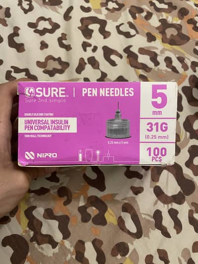 Nipro SURE Pen Needles 31G 5mm (100 Pcs Box) - Sealed/New