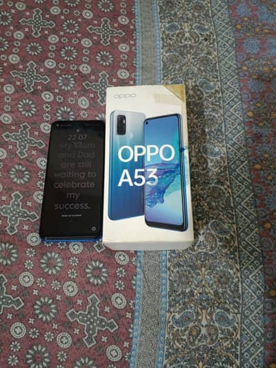 OPPO A53 WITH BOX IN LIKE NEW CONDITION " PRICE SLIGHTLY NEGOTIABLE