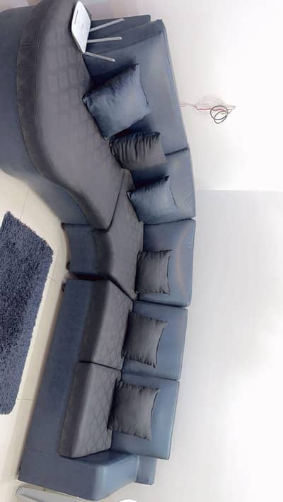 DARK BLUE SOFA 7 SEATER L SHAPE