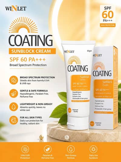 Coating Sunblock sun cream