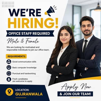staff required  urjent