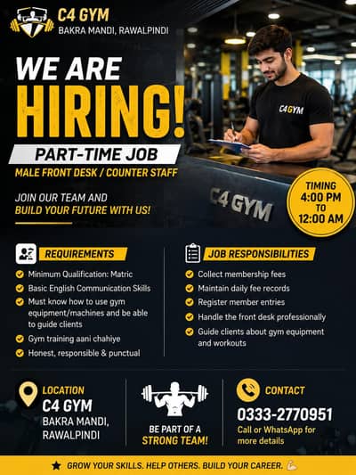 PART-TIME JOB AVAILABLE
