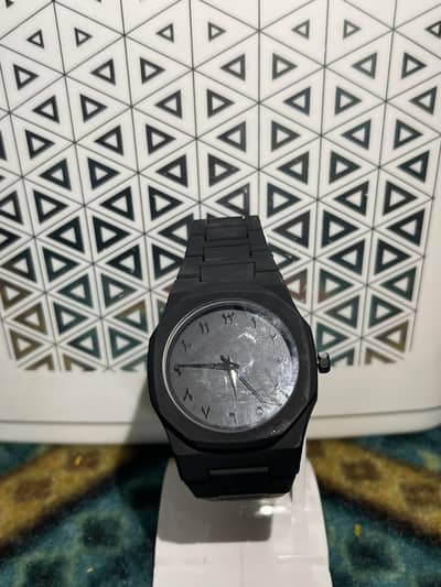 black Arabic Aura Watches  one get and one gift
