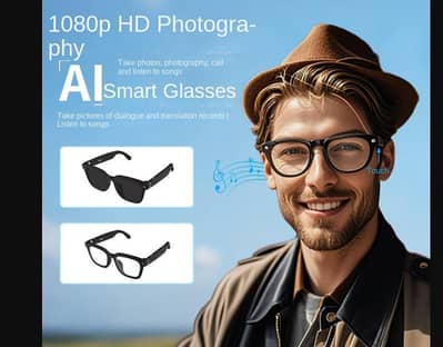 New V03 AI Smart Glasses – 8MP Camera, AI Translation, Photo/Video