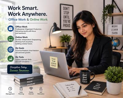 OFFICE WORK AVAILABLE FOR MALES AND FEMALES