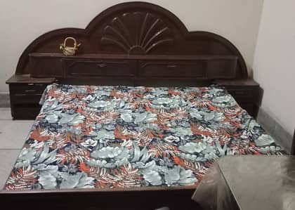 Wooden Queen Size Bed – Used, Good Condition