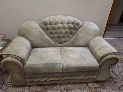 Sofa Set and 2 King Size Beds Set and Revolving Chair.