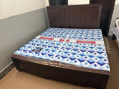 King size Wooden Double Bed without Mattress