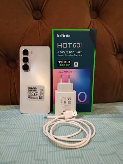 Infinix Hot 60i 10/10 Condition Brand new phone With box+ Charger