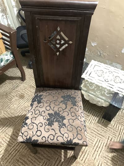 Glass Dining Table with 6 Chairs