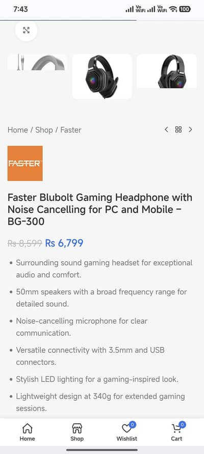 Faster Blubolt BG300 Gaming Headphone Vip Condition Like A New