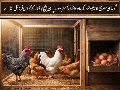Golden Misri Fertile Eggs Plymouth Rock & White Australorp Cross eggs