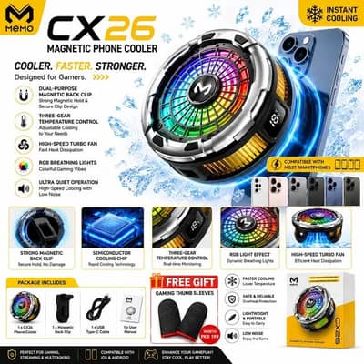 MEMO CX26 (AI) 30W (3 Gears) Cell Phone Cooler Cooling Fan For Mobile