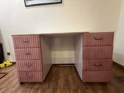 Stylish Velvet Drawer Desk – Makeup / Study Table