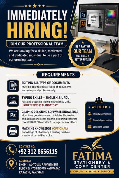 I need a worker for graphic designer