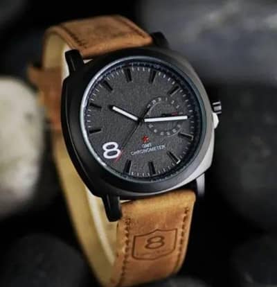 Top 8 (premium leather watch with free delivery)