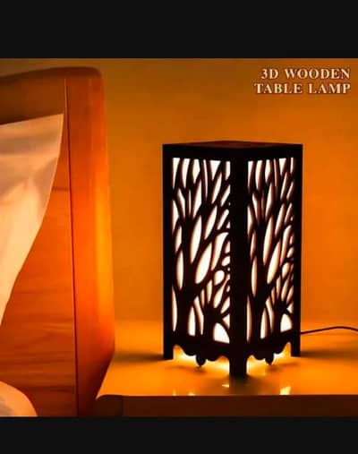 Luxury Designer Wooden Lamp - Premium Home Decor Night Light