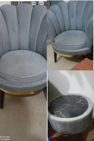 sofa chairs with round table