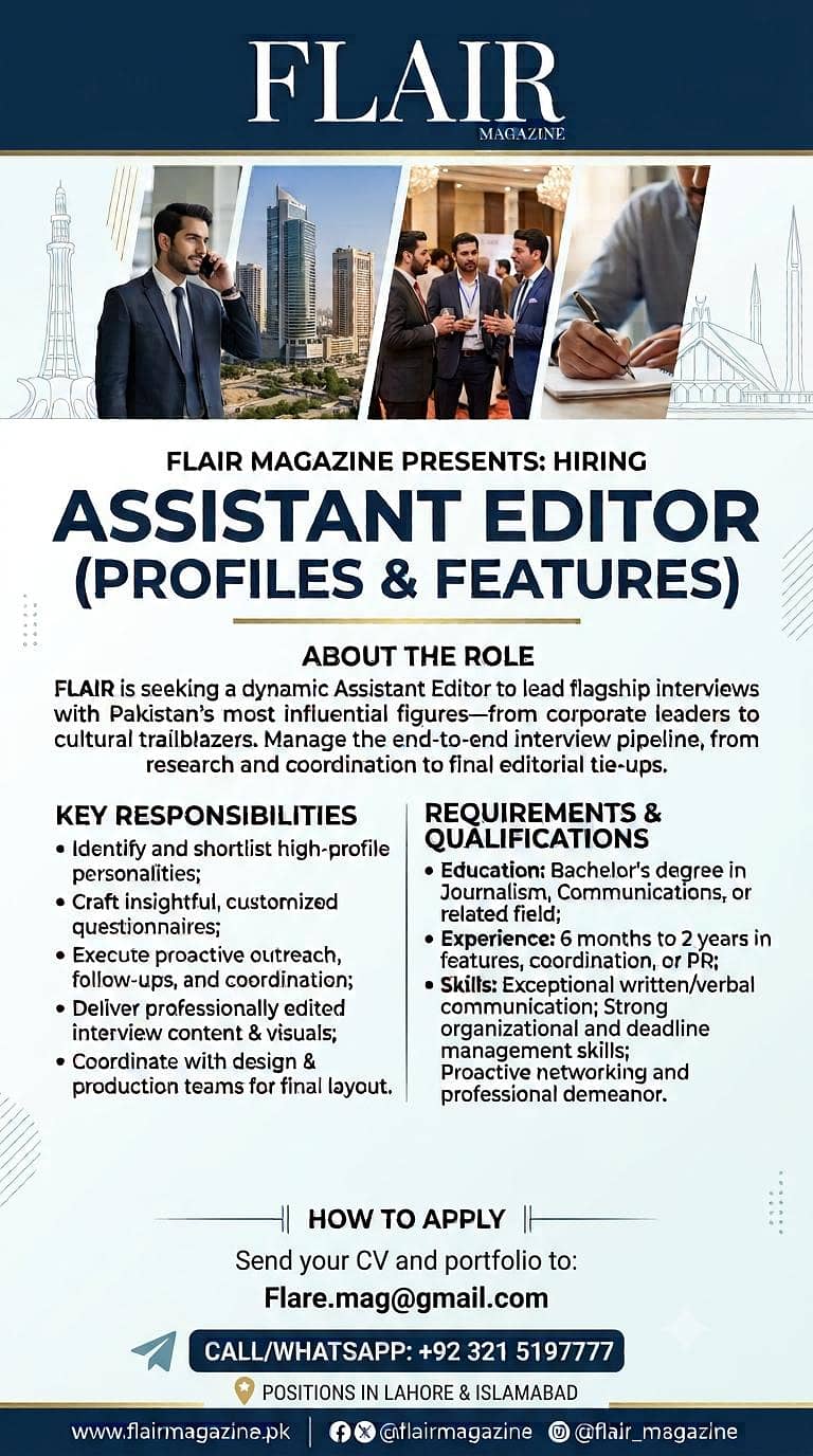 ASSISTANT EDITOR (PROFILES & FEATURES) 0