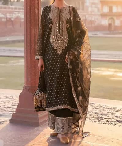 Black & Gold Festive Mediums Cotton Net Dress