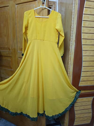 yellow and green umbrella frock