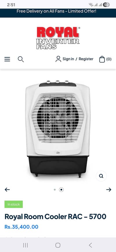 Royal air cooler.