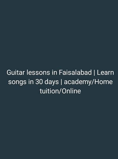Learn Guitar for beginners in Faisalabad I'm easiest and simplest way