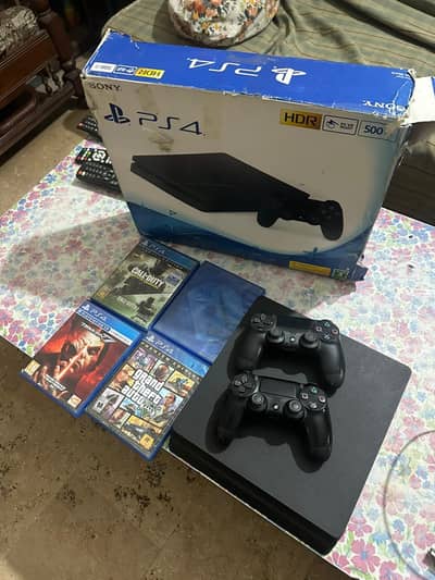 PS4 for Sale – With 2 Controllers & 4 Games