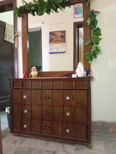 King bed with spring mattress and dressing for sale