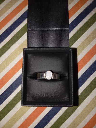 Opal White 100% Australian Stone Ring