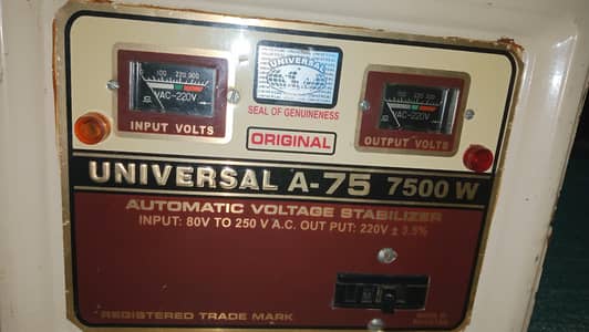 Universal 75 7500W. Automatic voltage stabilizer|like new|original|