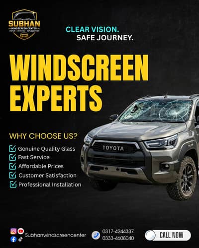 Sportage/Elantra/Haval/Tucson/Sonata/MG Windscreen/Shield Replacement