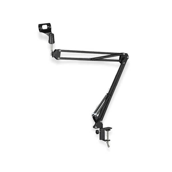 SYGA 35 Metal Cantilever Microphone Stand Adjustable Desktop Boom Arm Mic Stand Universal Condenser & Capacitor Microphone Holder Black - Podcasting, Gaming, Recording & Online Meetings