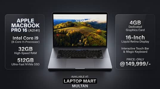 MACBOOK PRO (2019) (A2141 16 inch) Core i9 32/512/4gb