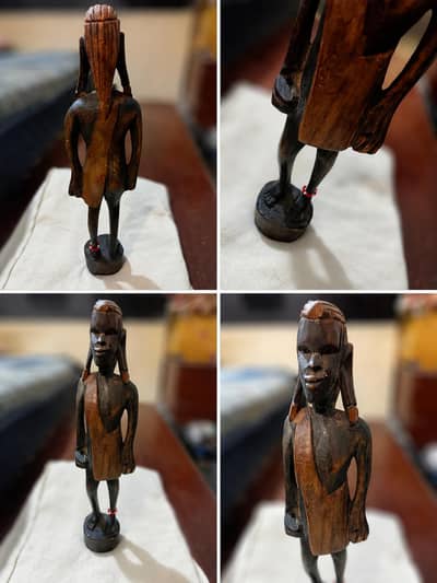 Hand-Carved Wooden Tribal Figurine