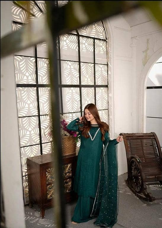 5 gaz SEA GREN Unstitched premium silk Fabric for Women | 2-Piece Summer & Winter Collection | Fancy & Casual Dresses on Sale