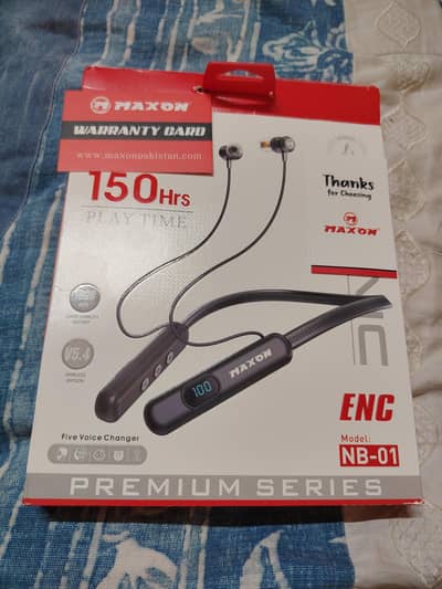 Maxon NB-01 Neckband 150 hours battery timing