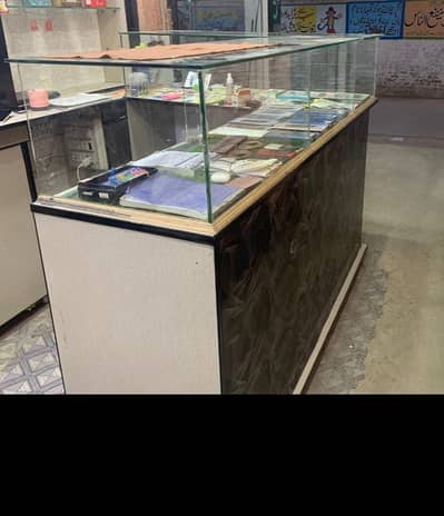shop counter for sale with havey glass