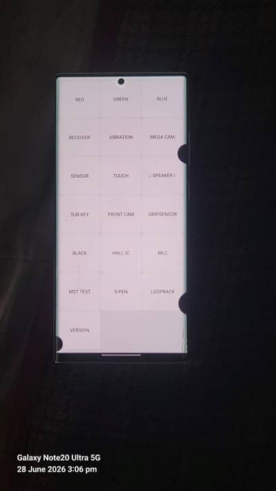 note 20 ultra panel glass brak dot