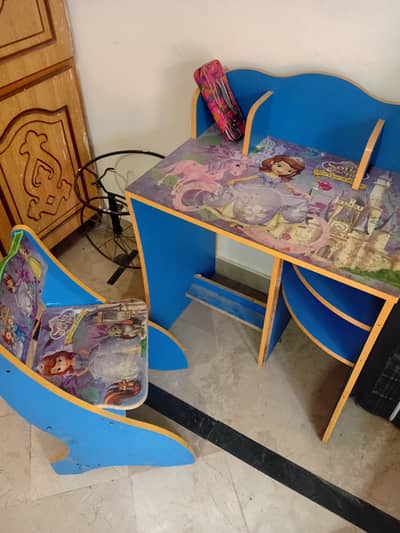 Kids study table, walker, pram, rolling chair