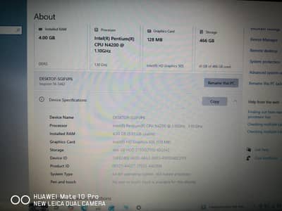 Dell N4200 Pentium R 1.10 Ghtz 4GB Ram 500GB ROM