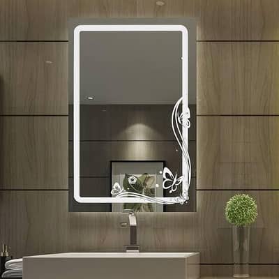 led mirror with unique design.