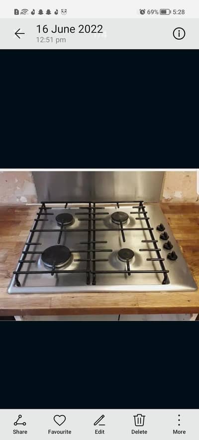 Neff stainless steel 4 hob Burner (imported) self ignition