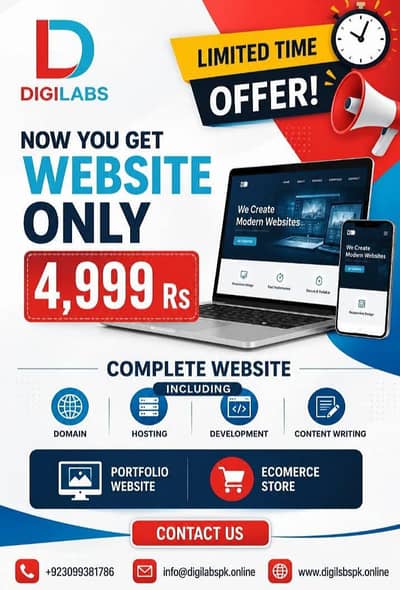 Website devolvement / Website Only in 4,999 Rs