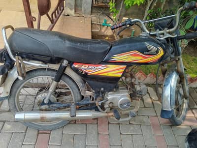 Honda CD 70 Black Genuine Condition in Rs. 120,000/-
