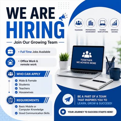 we are hiring male and female for online work