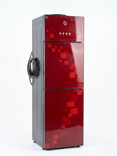 PEL Stylish Red Water Dispenser with Mini Fridge.